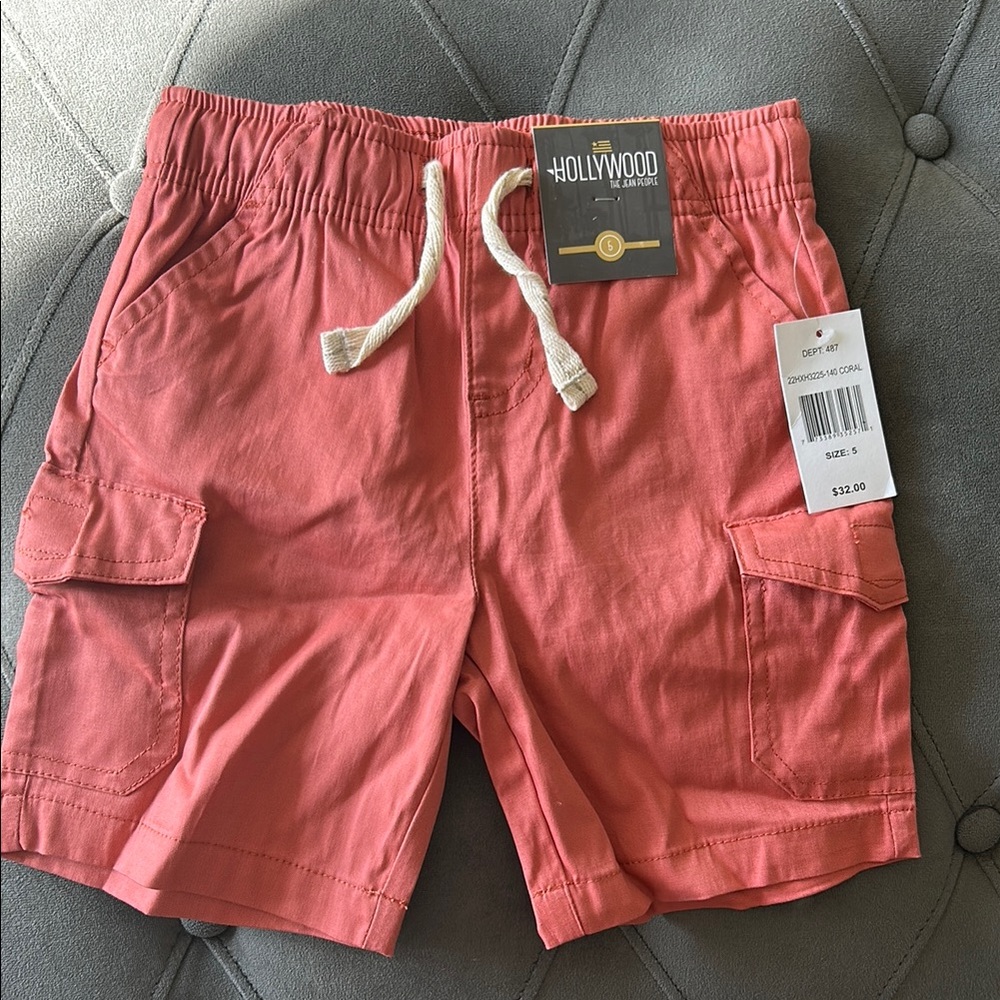 Pink Casual Cotton Blend Shorts